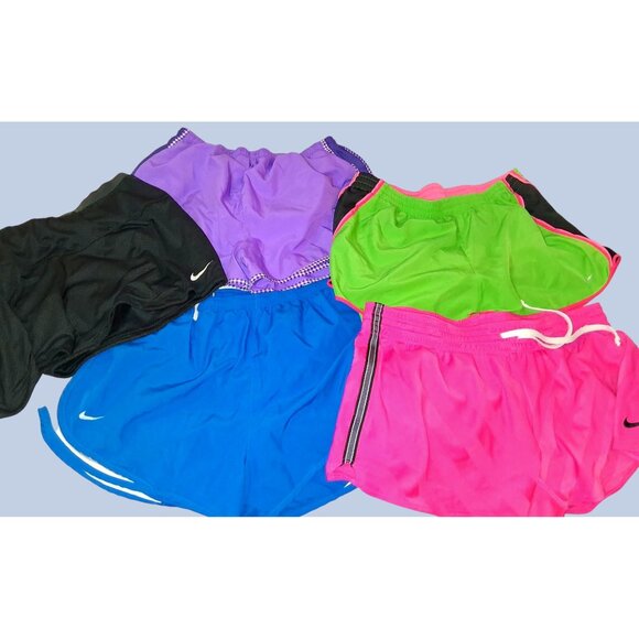 Lot Of 5 Nike Womens Shorts  XL Colors Styles Run - Picture 1 of 6